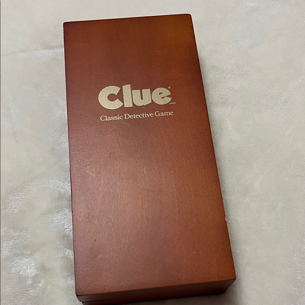 Clue Detective Game Wooden Box
